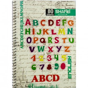 دفتر ۲خط فنری شفیعی ۸۰برگ