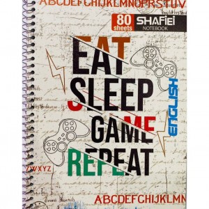 دفتر ۲خط فنری شفیعی ۸۰برگ