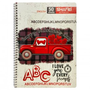 دفتر ۲خط فنری شفیعی ۵۰برگ