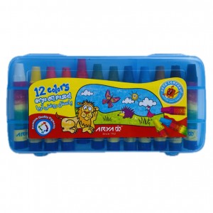 پاستل روغنی ۱۲ رنگ طلقی آریا