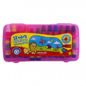 پاستل روغنی ۱۲ رنگ طلقی آریا