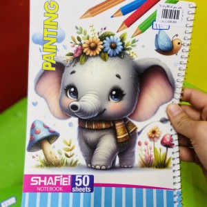 دفتر 50 برگ فنری شفیعی نقاشی کد 86