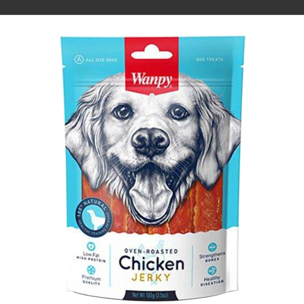 تشویقی سگ ونپی مدل Chicken Jerky وزن 100 گرم