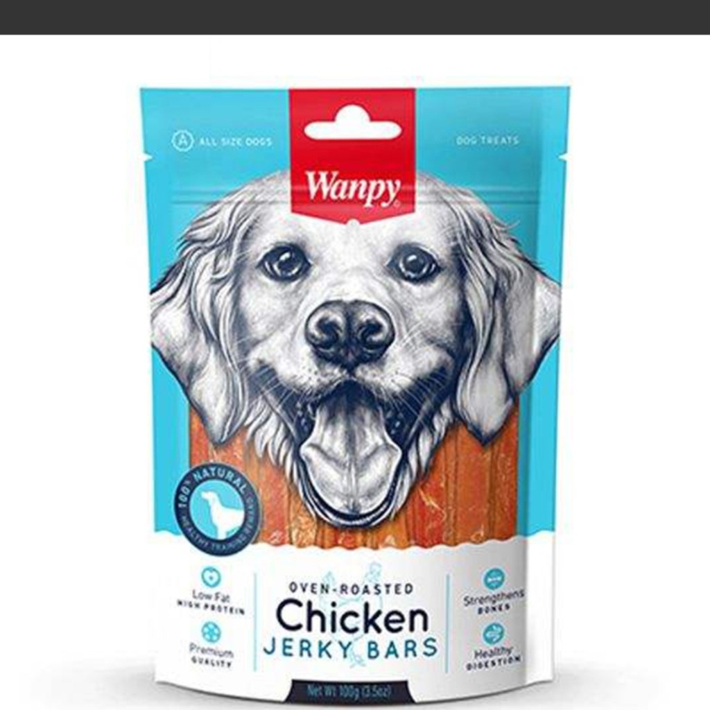 تشویقی سگ ونپی مدل Chicken Jerky Bars وزن 100 گرم