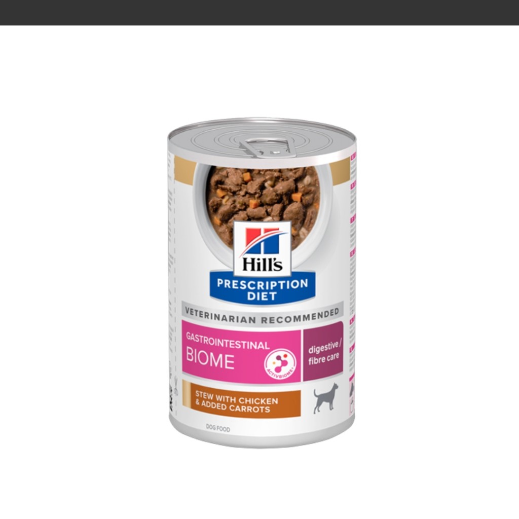 کنسرو درمانی سگ هیلز مخصوص سلامت روده با طعم مرغ Hill's Dog Gastrointestinal Biome Stew وزن 360 گرم