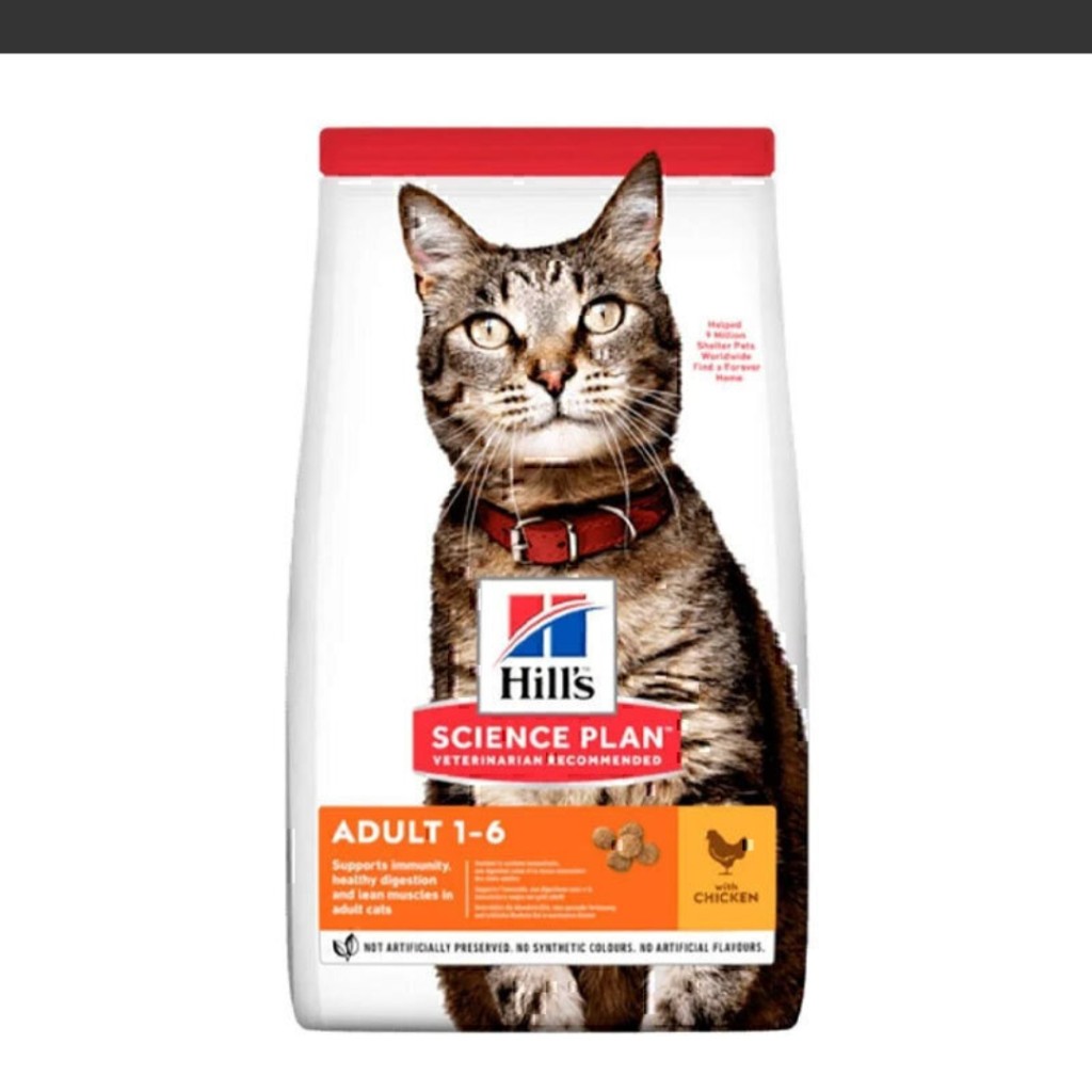 غذای خشک گربه بالغ هیلز با طعم مرغ Hills Adult Cat Food With Chicken وزن 15 کیلوگرم