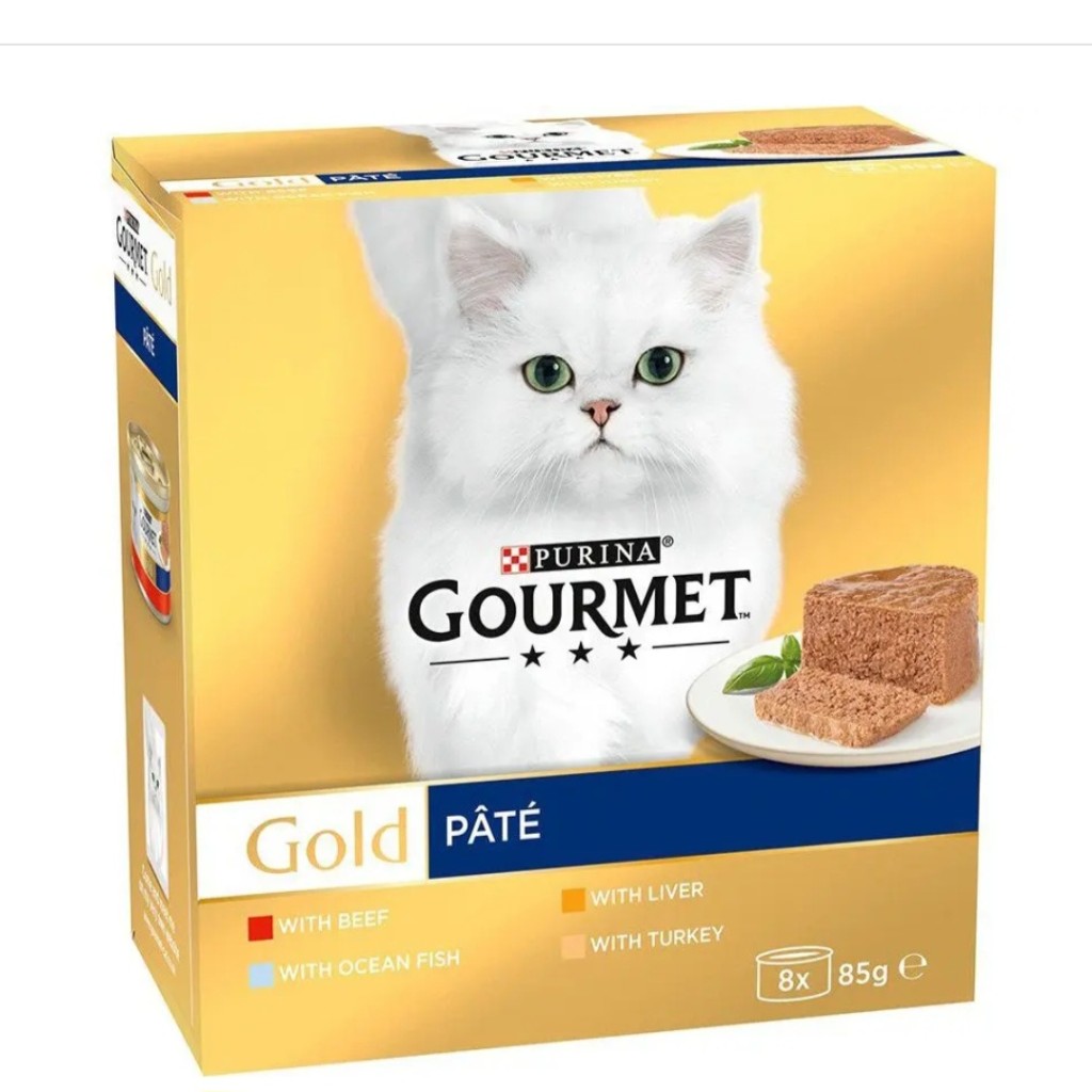 مولتی پک کنسرو گربه گورمت مدل پته بسته 8 عددی