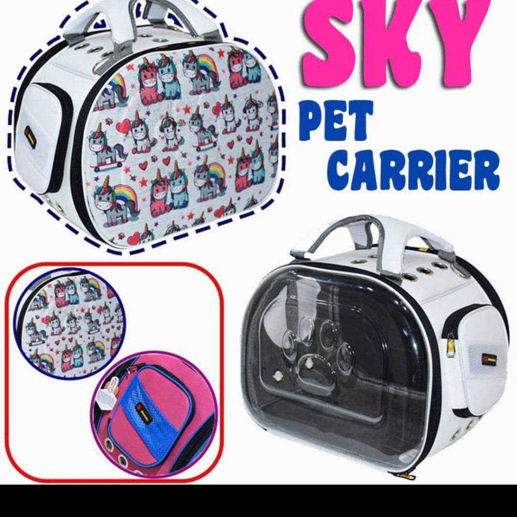 کیف حمل یک طرف طلق شفاف مدل skyبا ابعاد43×28×33