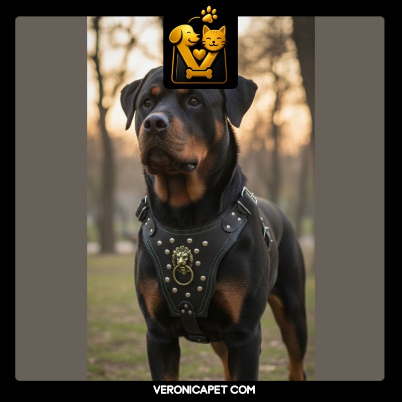 قلاده سینه بند سگ لارج | مدل نگین دار | برند آوش