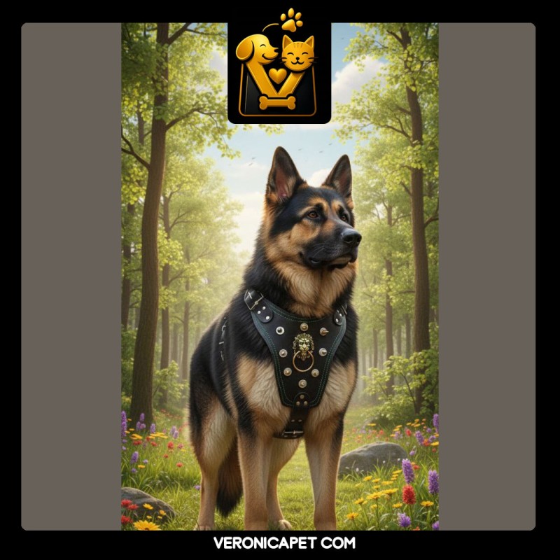 قلاده سینه بند سگ لارج | مدل خاردار | برند آوش