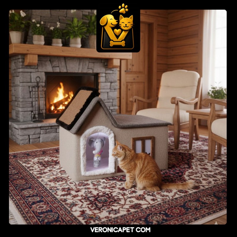 کلبه اسکرچر دار تمام چوب ایزی پت