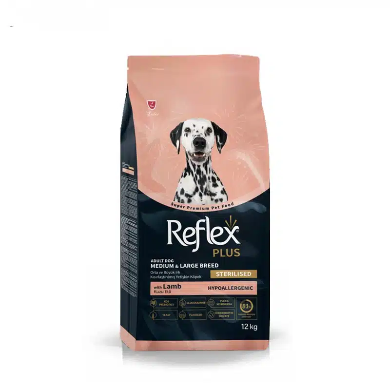 غذای سگ عقیم شده نژاد بزرگ رفلکس سوپرپرمیوم با طعم بره – Reflex Superpremium Large Breed Neutered Lamb