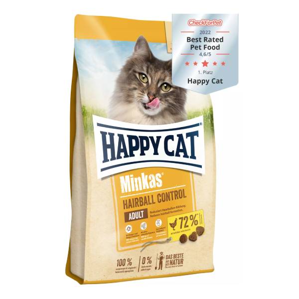 غذای گربه هپی کت هیربال مینکاس با طعم مرغ – ۱۰ کیلوگرم -Happycat Anti Hairbal