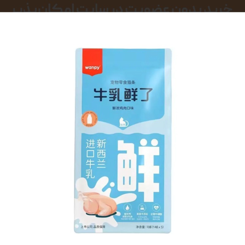 ستنی گربه ونپی با طعم مرغ در شیر Wanpy Treat Chicken in Milk بسته 5 عددی