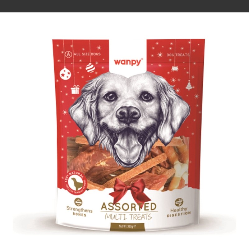 تشویقی سگ ونپی مدل میکس Wanpy Assorted Multi Treats Dog Treat وزن 300 گرم