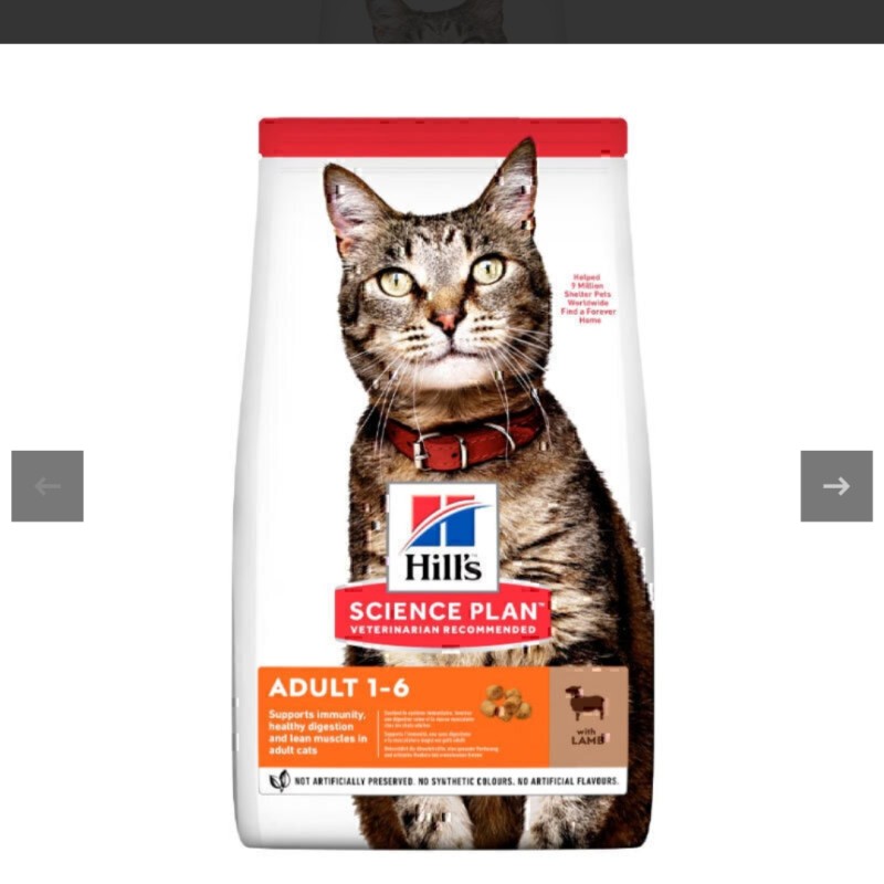 غذا خشک گربه بالغ هیلز با طعم گوشت بره Hills Science Plan Adult With Lamb وزن 1.5 کیلوگرم