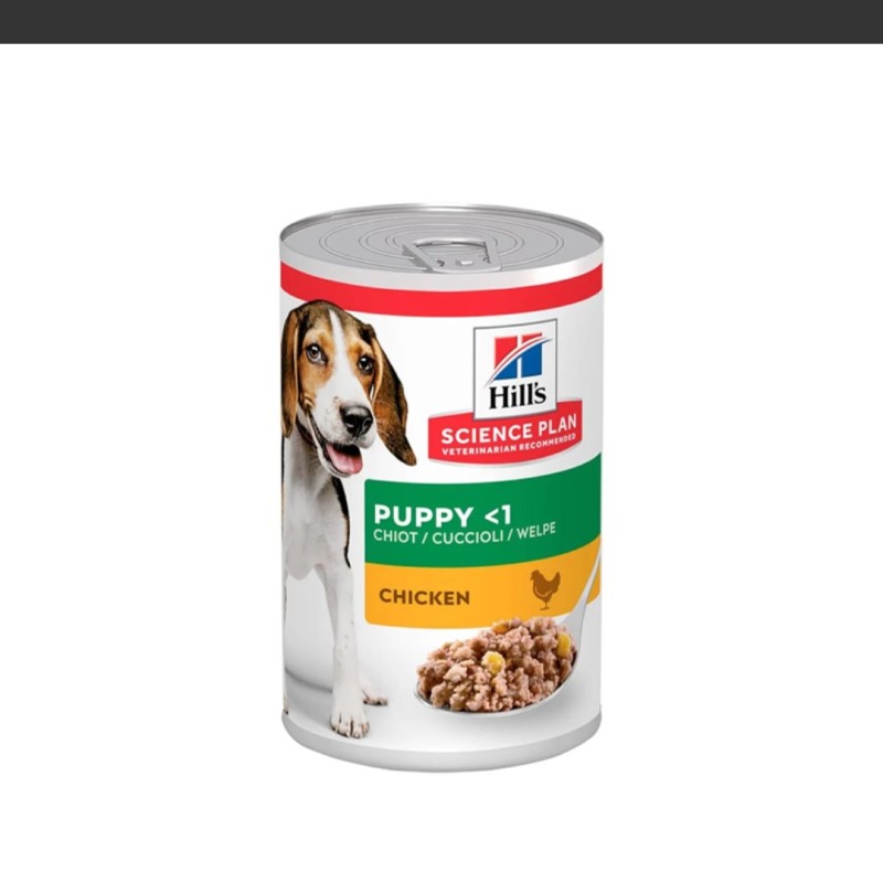 کنسرو غذای توله سگ هیلز با طعم مرغ Hill's Wet Food for Puppies with Chicken وزن 370 گرم