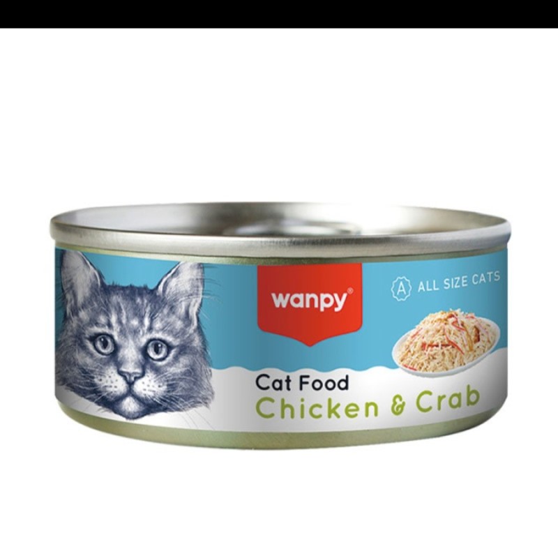 کنسرو گربه ونپی با طعم مرغ و خرچنگ وزن 95 گرم