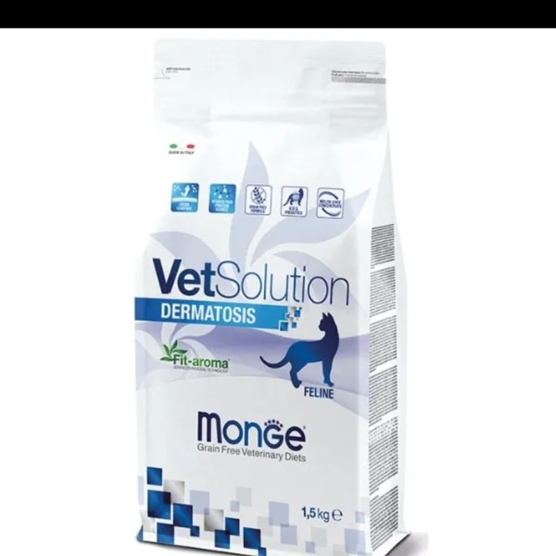 غذای خشک گربه درماتوزیس مونژه – Monge Cat Dermatosis Feline – وزن ۱.۵ کیلوگرم