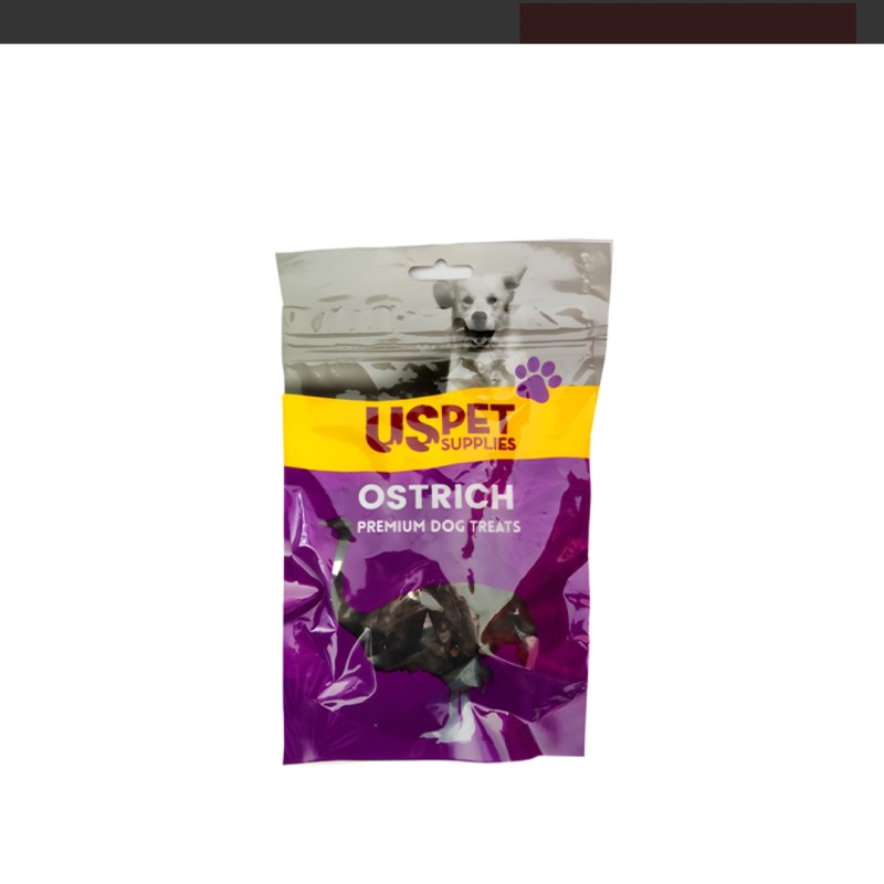 تشویقی سگ یو اس پت با طعم شترمرغ مدل سوسیسی USPet Dog Treat Ostrich Sausages وزن 100 گرم