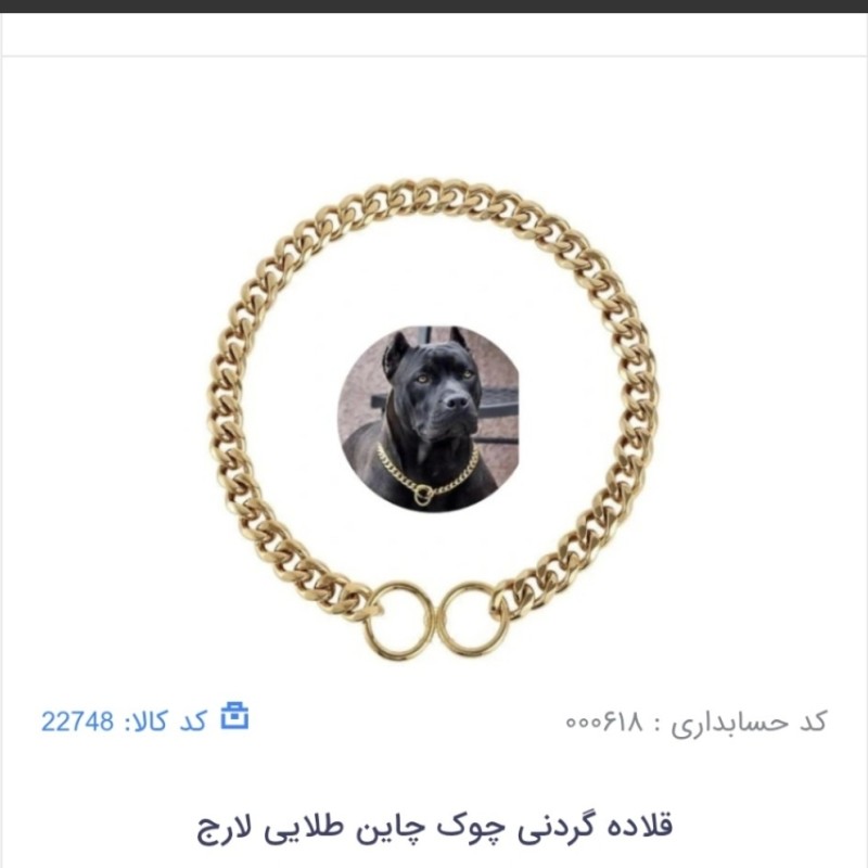 قلاده گردنی چوک چاین طلایی