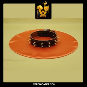 قلاده گردنی چرم گاونیش خاردار  4 و 5 سانتیمتر | آوش