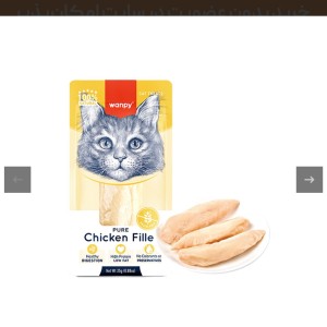 تشویقی گربه ونپی مدل فیله مرغ Wanpy Chicken Fillet for Cats وزن ۲۵ گرم