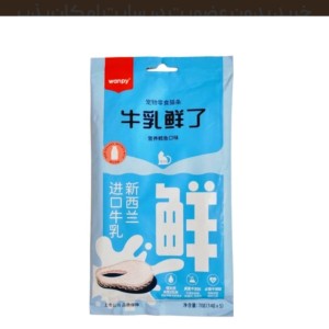 بستنی گربه ونپی با طعم ماهی کاد در شیر Wanpy Treat Cod in Milk بسته 5 عددی