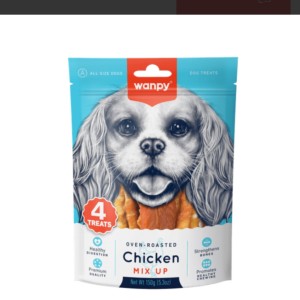 تشویقی سگ ونپی مدل میکس آپ Wanpy Mix Up Four Treats With Chicken وزن 150 گرم