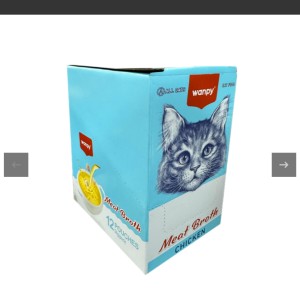 سوپ گربه ونپی با طعم مرغ Wanpy Cat Meat Broth With Chicken بسته 12 عددی