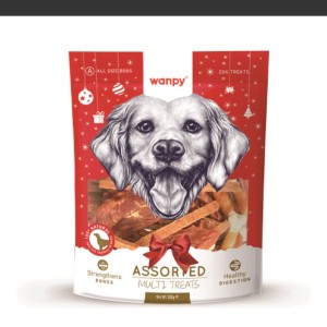 تشویقی سگ ونپی مدل میکس Wanpy Assorted Multi Treats Dog Treat وزن 300 گرم