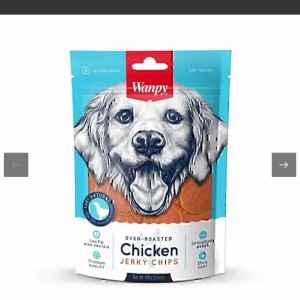 تشویقی چیپسی سگ ونپی با طعم مرغ Wanpy Chicken Jerky Chips وزن 100 گرم