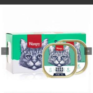 ووم گربه ونپی با طعم ماهی تن و میگو Wanpy Tuna Mousse With Shrimp بسته 6 عددی