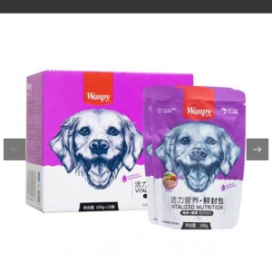 پوچ سگ ونپی با طعم مرغ و سبزیجات Wanpy Chicken & Vegetable بسته 10 عددی