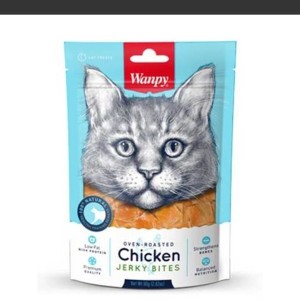 تشویقی گربه ونپی مدل Chicken Crispy Jerky bites وزن 80 گرم