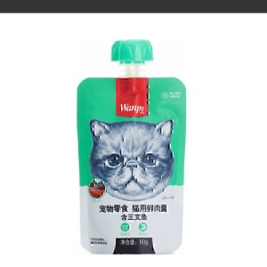 پودینگ غذای گربه ونپی با طعم ماهی سالمون Wanpy Soup Trout وزن 90 گرم