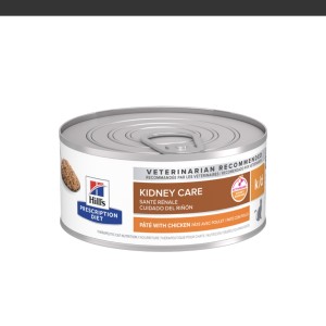 کنسرو درمانی گربه هیلز برای سلامت کلیه طعم مرغ Hill's Cat Food Kidney Care with Chicken وزن 156 گرم