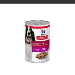 کنسرو غذای سگ هیلز با طعم گوشت گاو Hill's Wet Food for Adult Dogs with Beef وزن 370 گرم