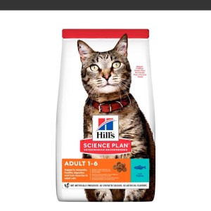 غذا خشک گربه بالغ هیلز با طعم ماهی تن Hills Science Plan Adult With Tuna وزن 1.5 کیلوگرم