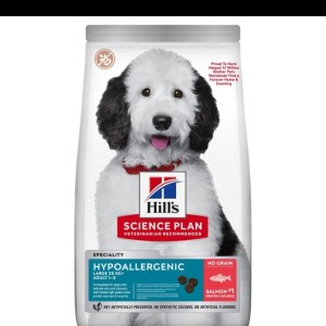 غذای خشک سگ نژاد بزرگ هیلز مدل Hypoallergenic با طعم سالمون وزن 12 کیلوگرم