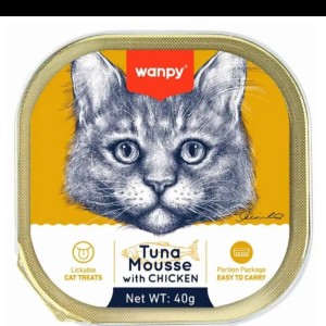ووم گربه ونپی با طعم تن و مرغ وزن 40 گرم