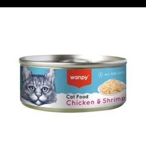 کنسرو گربه ونپی با طعم مرغ و میگو وزن 95 گرم