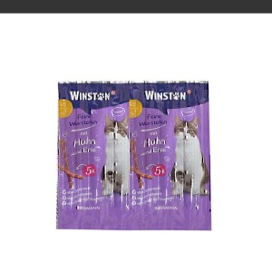 اسنک تشویقی گربه وینستون با طعم مرغ و اردک Winston Chicken & Duck بسته 5 عددی