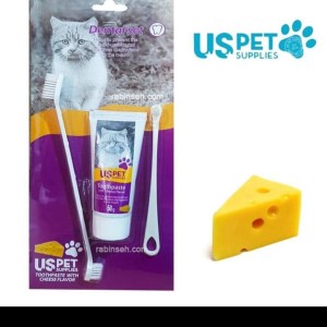 ست مسواک خمیر دندان گربه با طعم پنیر