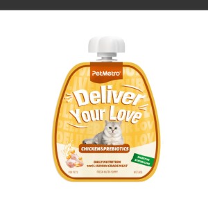 پودینگ گربه پت مترو مدل مرغ و پروبیوتیک Pet Metro Chicken & Prebiotics وزن 60 گرم