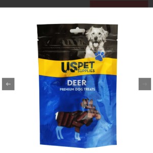 تشویقی سگ یو اس پت مدل پک گوشت گوزن USPet Deer Pack بسته 3 عددی