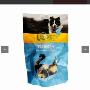 تشویقی سگ یو اس پت مدل پک گوشت بوقلمون USPet Turkey Pack بسته 4 عددی