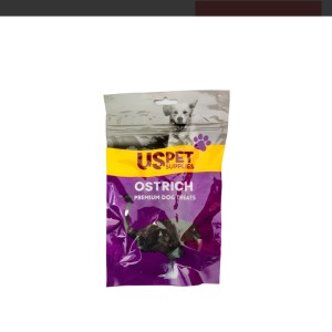 تشویقی سگ یو اس پت با طعم شترمرغ مدل سوسیسی USPet Dog Treat Ostrich Sausages وزن 100 گرم