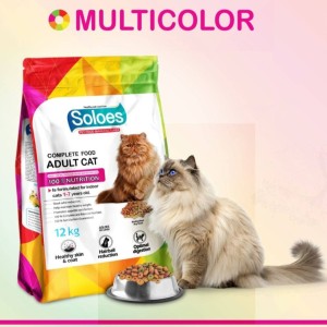 سولو اس (Soloes) - غذای خشک گربه 12 کیلویی 🔸️مدل: مولتی کالر 🔹️طعم: مرغ، ماهی و سبزیجات 🔸️محصول اسپانیا