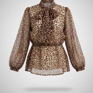 شومیز  حریر یقه کراواتی